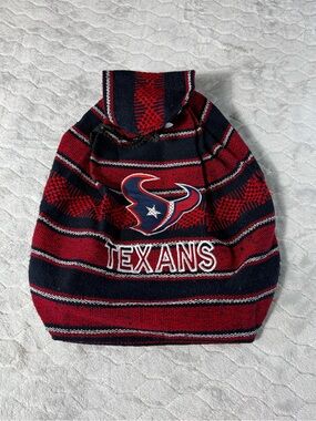 Houston Texans Handmade Woven Drawstring Backpack Cinch Bag NFL Fan NWOT